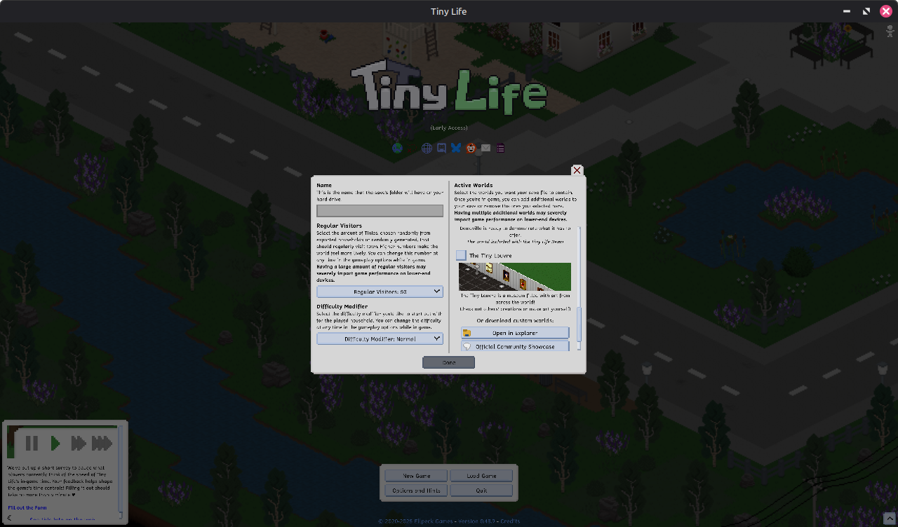 Tiny Louvre in the add map menu